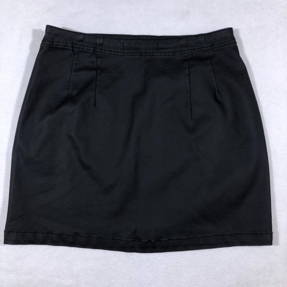NEW Indigo Rising Womens Medium Black Side Slit Coated Skirt NWT $48 Francesca’s - Picture 5 of 10